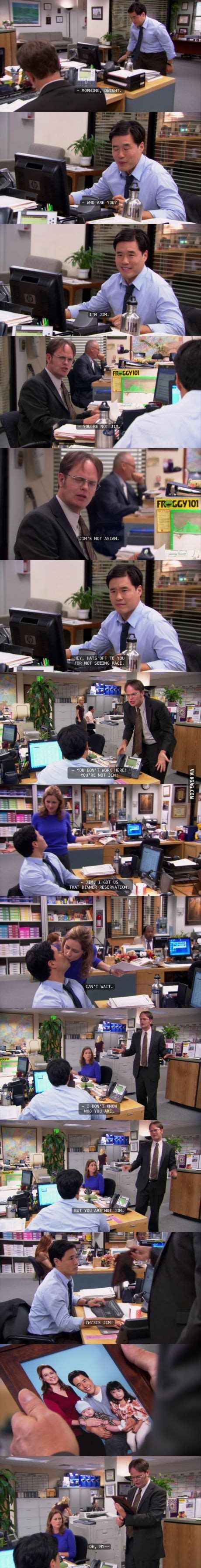 Jim and Pam's best Dwight prank | Funny memes, Funny pictures, Laugh