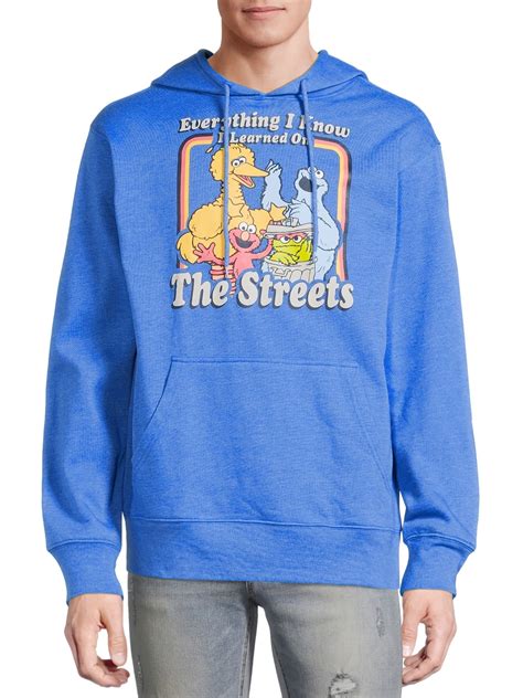 Sesame Street Men's & Big Men's Everything I Know Hoodie Sweatshirt, Sizes S-3XL - Walmart.com