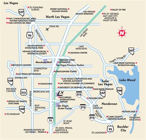 Point of Interest in Las Vegas Nevada Map - Las Vegas NV • mappery