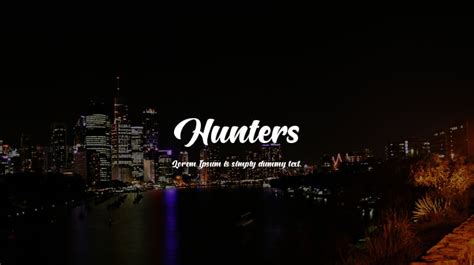 Hunters Font : Download Free for Desktop & Webfont