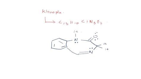 SOLVED: Draw the expanded structural formula for Klonopin (showing all atoms and all covalent ...