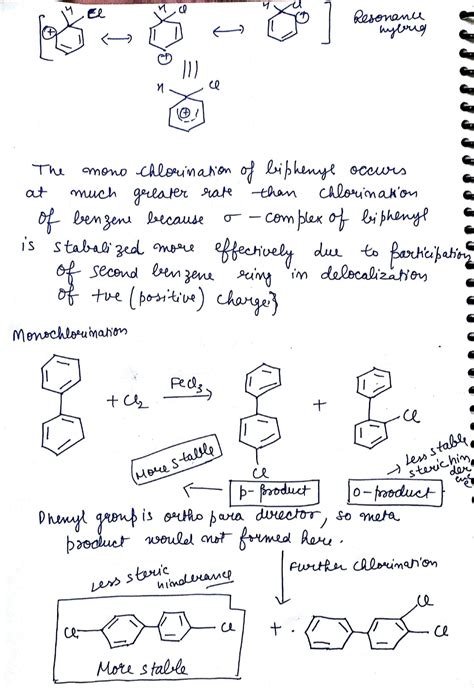 [Solved] The monochlorination of biphenyl occurs at a much greater rate than... | Course Hero