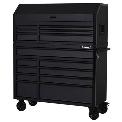 Husky Heavy-Duty 52 in. 15-Drawer Matte Black Tool Chest Combo H52CH6TR9HDV4 - The Home Depot