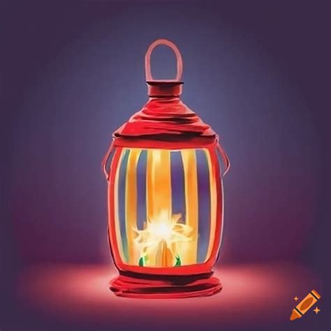 Colorful christmas lantern on Craiyon