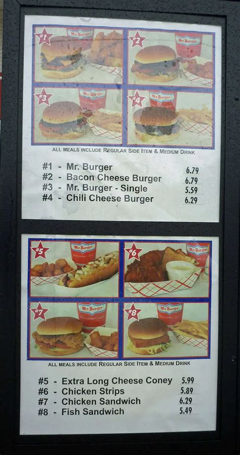 Mr Burger Menu, Menu for Mr Burger, Fayetteville, Northwest Arkansas ...