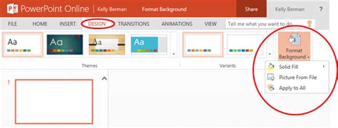 Format Background in PowerPoint Online - Microsoft 365 Blog