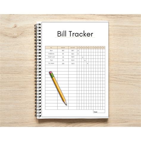 Bill Tracker, Bill Payment Tracker, Bill Planner, Bill Log, Budget ...