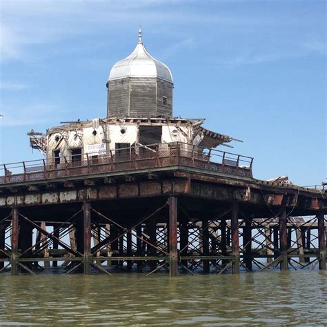 Herne Bay Pier - what is left of it as of July 2014 when we sailed out to it. Us Sailing, Herne ...