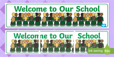 👉 Welcome to Our School Display Banner (Teacher-Made)