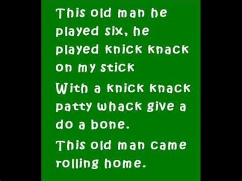 This Old Man Knick Knack Patty Whack.wmv | Kids songs, Childrens music, Man