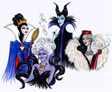 The Disney Villains are out to play! | Disney drawings, Disney art, Disney villians