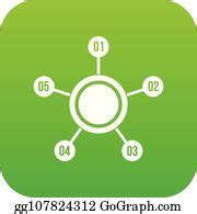 460 Circle Chart With Numbers Icon White Clip Art | Royalty Free - GoGraph