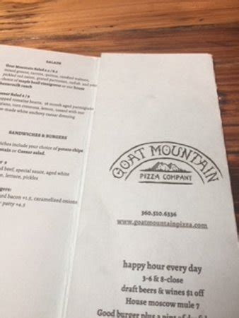 Goat Mountain Pizza, Bellingham - Menu, Prices & Restaurant Reviews - TripAdvisor