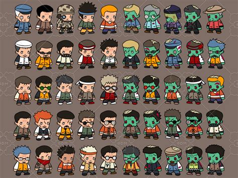 100 Cartoon characters for 2d games | GameDev Market