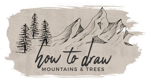 How to Draw Mountains and Trees | Doodle with me! - YouTube