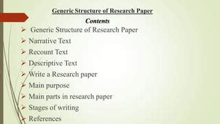 Generic Structure | PPT