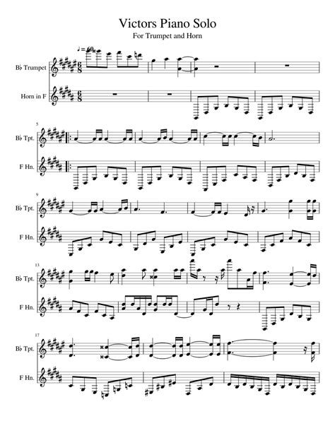 Victors Piano Solo Sheet music for Trumpet (Solo) | Musescore.com