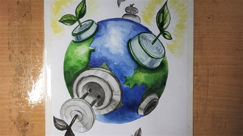 SAVE ENVIRONMENT | SAVE EARTH | SAVE TREES watercolor | Competition draw... | Drawing themes ...