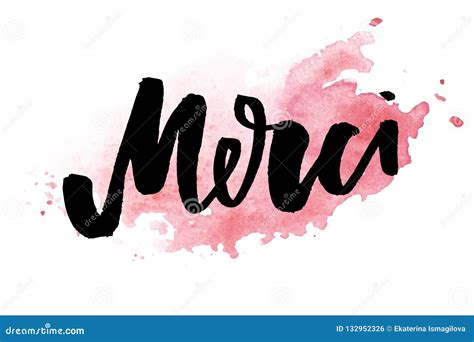 Merci. French Word Meaning Thank You. Custom Hand Lettering for Your ...