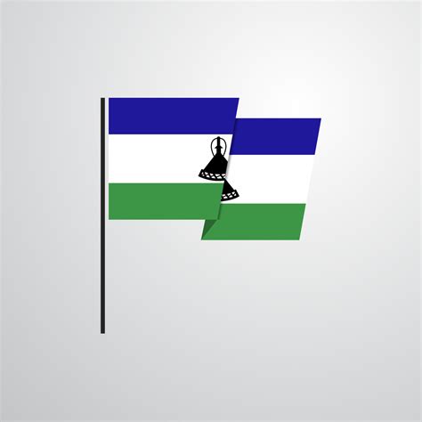 Lesotho waving Flag design vector 14292223 Vector Art at Vecteezy