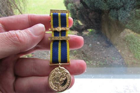 IRISH ARMY RESERVE 21 YEAR SERVICE MEDAL,MINIATURE WITH TWO BARS.FCA. in… | Army medals