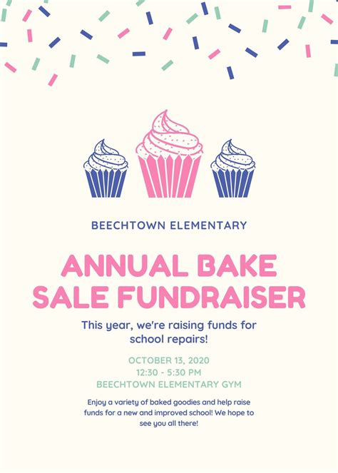 Fundraising Bake Sale Poster Ideas - Blogs