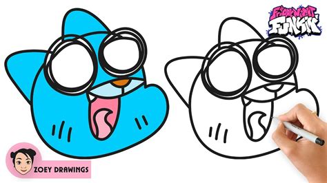 Download HOW TO DRAW CORRUPTED GUMBALL (PIBBY) | Friday Night Funkin FNF - EASY STEP BY STEP ...