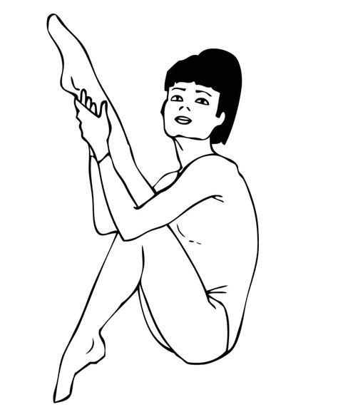 Gymnastics Woman coloring page - Download, Print or Color Online for Free