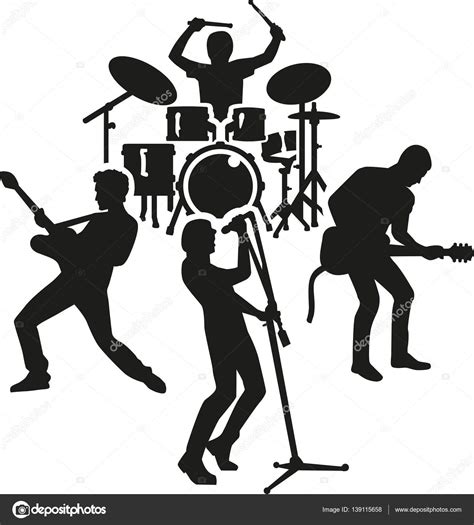 Rock band silhouette Stock Vector Image by ©miceking #139115658