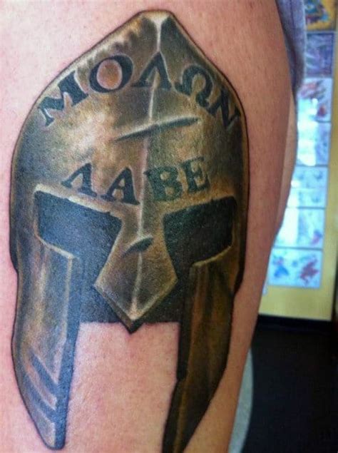 30 Molon Labe Tattoo Designs For Men - Tactical Ink Ideas