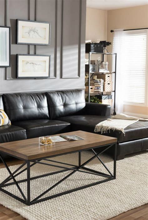 Living Room Decorating Ideas Black Leather Sofa | Shelly Lighting