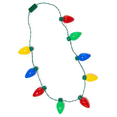 Jumbo Flashing Christmas Lights Necklace Stocking Stuffer