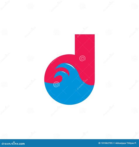 Letter d wave logo vector stock vector. Illustration of color - 101062705