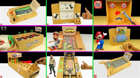 10 Amazing Cardboard Games Compilation - Zooz