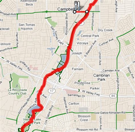 Los Gatos Creek Trail Map - Maping Resources