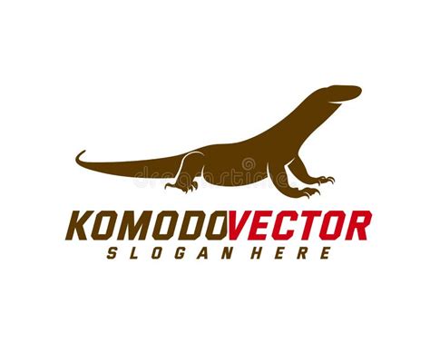 Komodo Dragon Logo Design Template. Graphic Animal Illustration Stock Vector - Illustration of ...