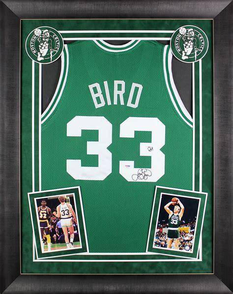 Charity Benefits Unlimited Larry Bird signed jersey framed - Charity ...