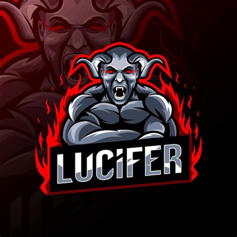 Lucifer mascot logo template design | Premium Vector