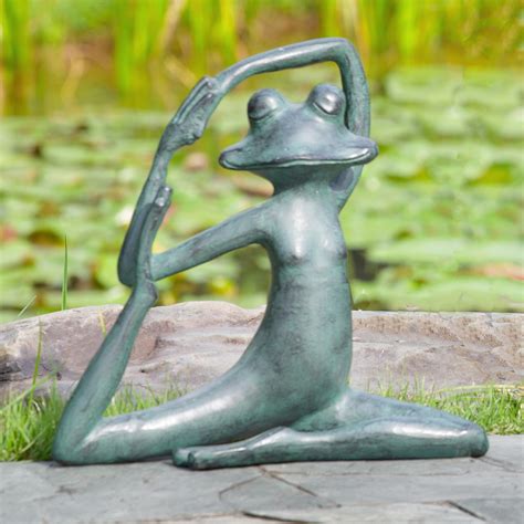 Relaxed Yoga Frog Garden Sculpture, SPI-San-Pacific-International-All-Products, 34548 ...