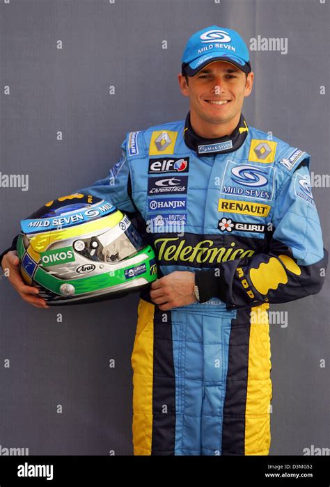 Italian Formula One driver Giancarlo Fisichella of Renault poses for ...