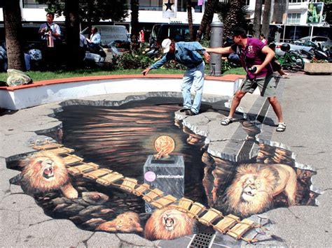 3d street painting pavement painting chalk art