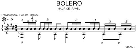 Maurice Ravel, Bolero for guitar