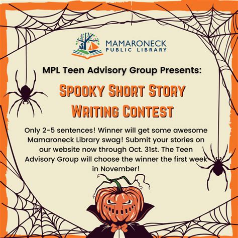 Teens: Spooky Short Story Writing Contest! - Mamaroneck Public Library