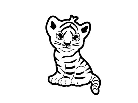 Tiger Outline Svg Cut Files - Etsy