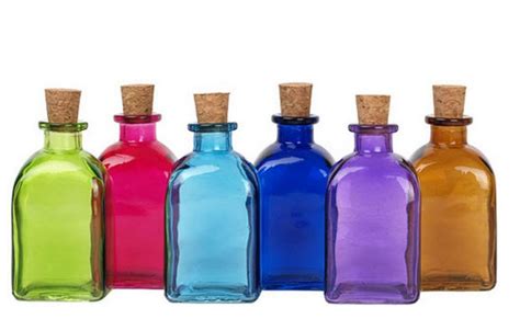 Colored glass bottles with corks – ChoozOne