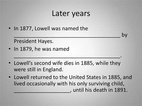 James Russell Lowell ppt download