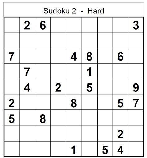 Hard Printable Sudoku Puzzles - Customize and Print