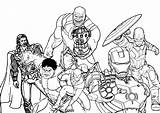 Printable Coloring Pages Avengers sketch template