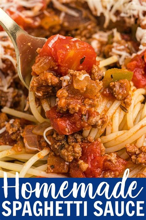 The Best Homemade Spaghetti Sauce | Recipe | Homemade spaghetti, Homemade spaghetti sauce ...