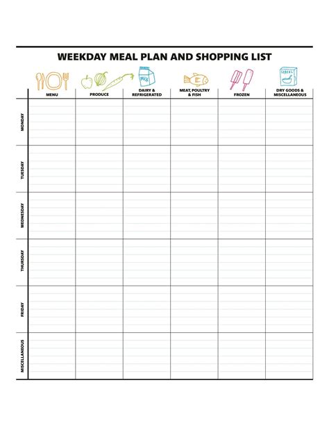 Family Meal Planner Template Fresh 40 Weekly Meal Planning Templates ...